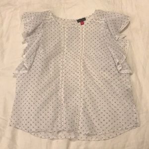 White with blue details blouse